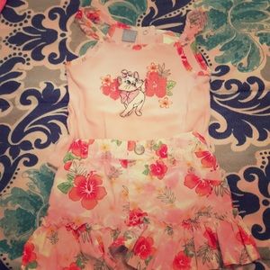 Aristocats baby girl onesie and skirt set